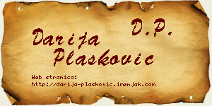 Darija Plasković vizit kartica